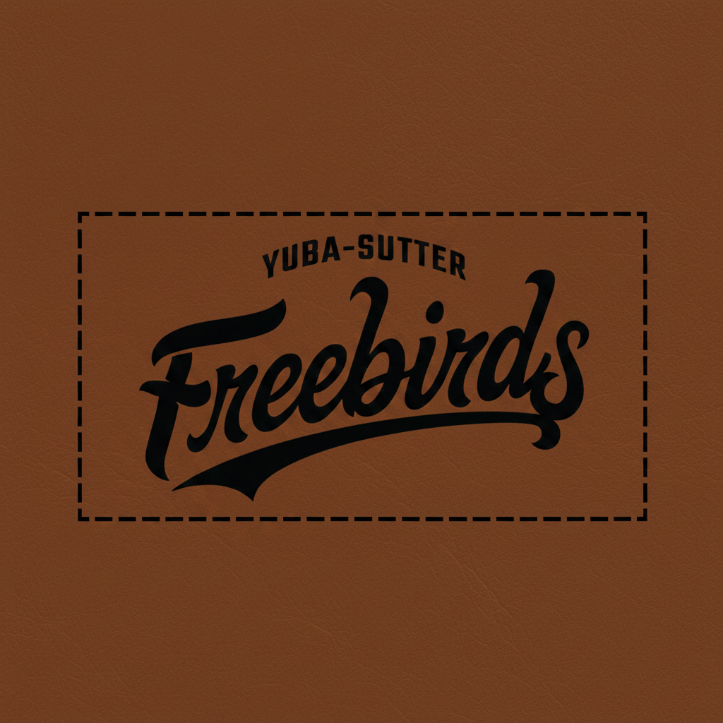 Yuba-Sutter Freebirds Leather Patch Trucker Hat
